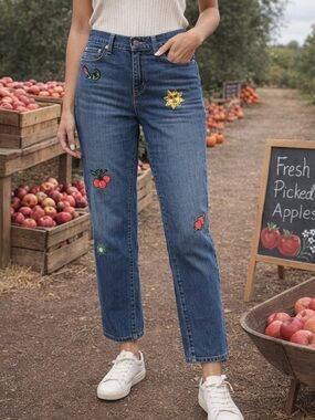 Levi’s 511 Slim Jeans 4 Short NWT — Rare Embroidered Patch Denim